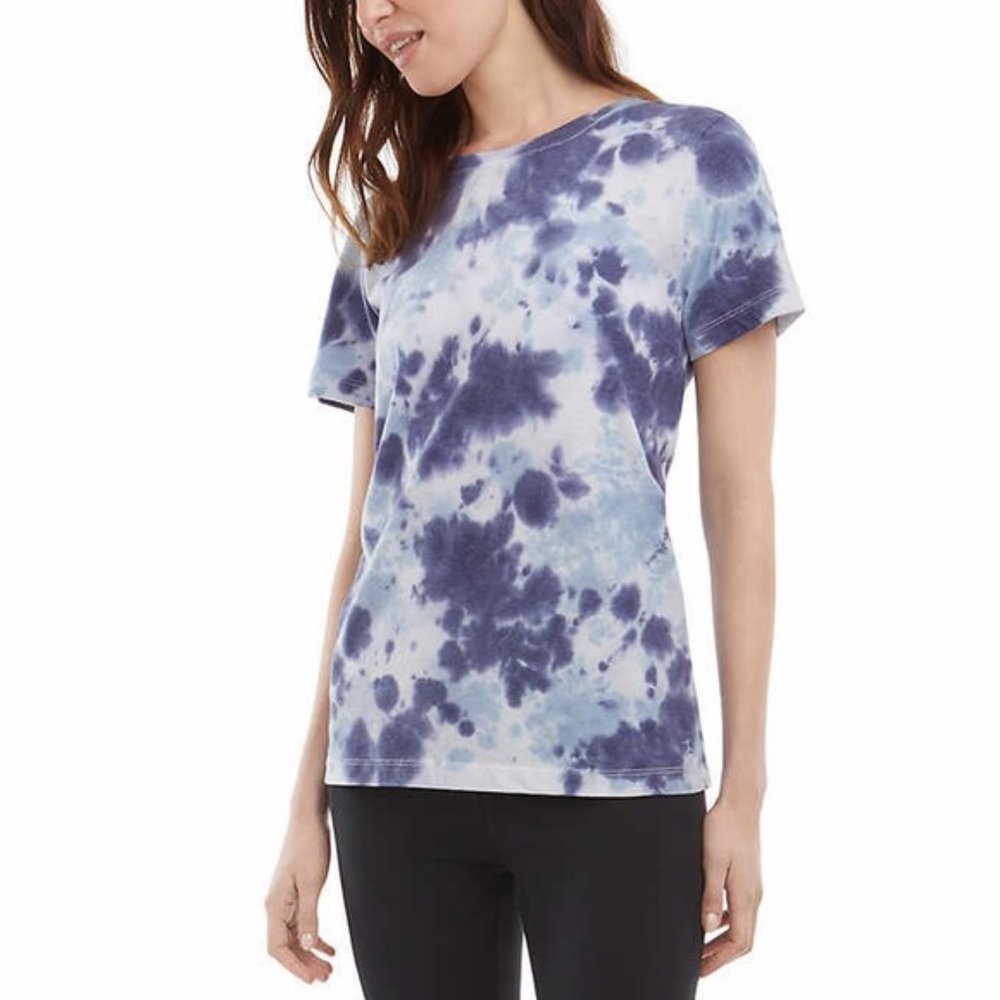 Danskin Women’s Short Sleeve Tie Dye Tee Neptune Combo NWT NEW - Picture 2 of 5